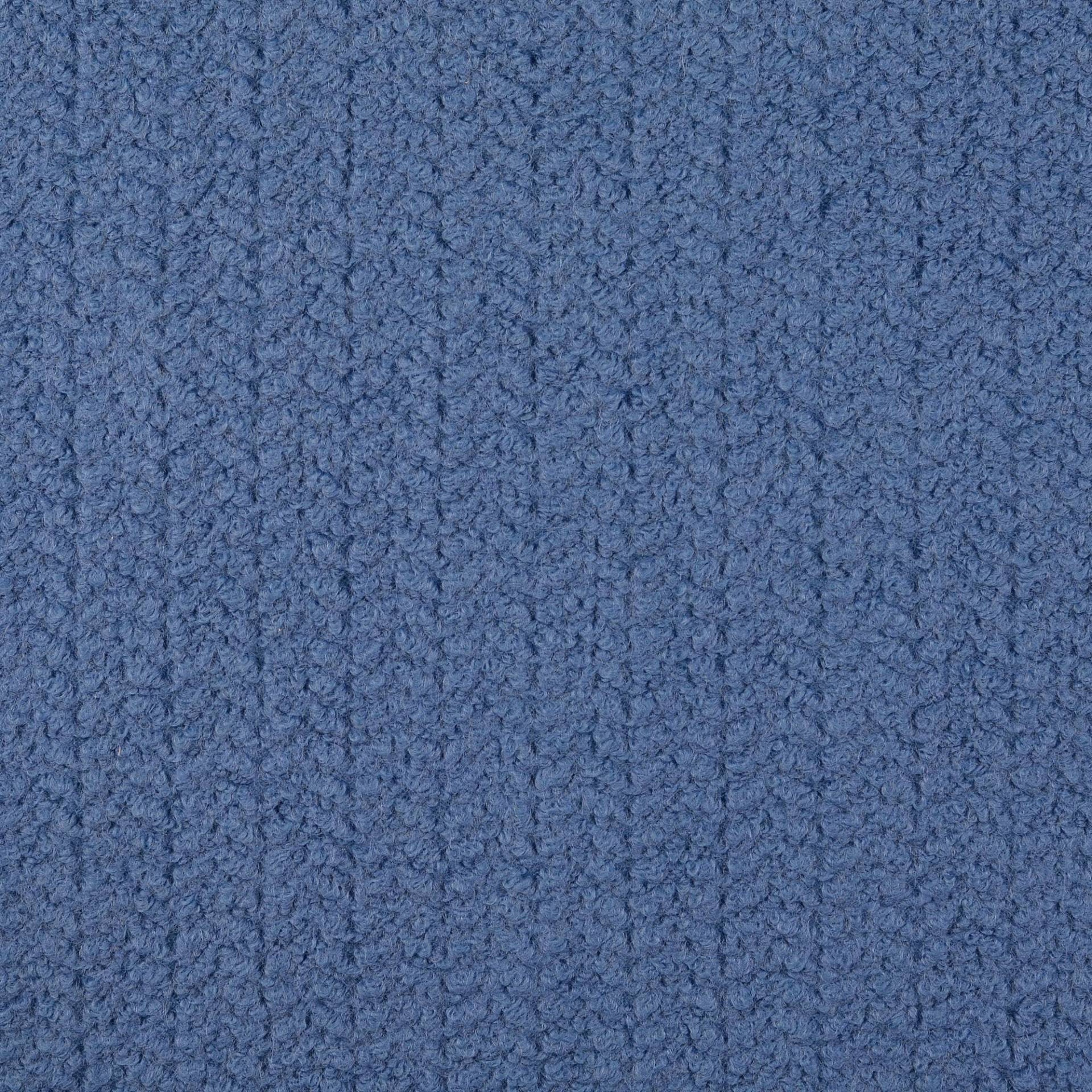 Woll Bouclé Zick Zack, jeansblau von Stoffe Hemmers