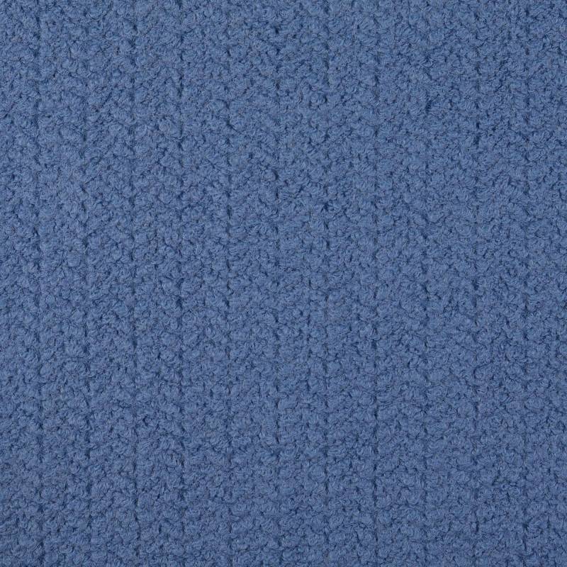Woll Bouclé Zick Zack, jeansblau von Stoffe Hemmers