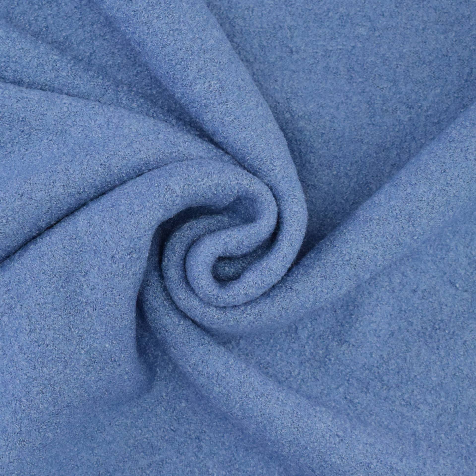 Woll Bouclé leicht, jeansblau Woll Bouclé leicht, jeansblau von Stoffe Hemmers