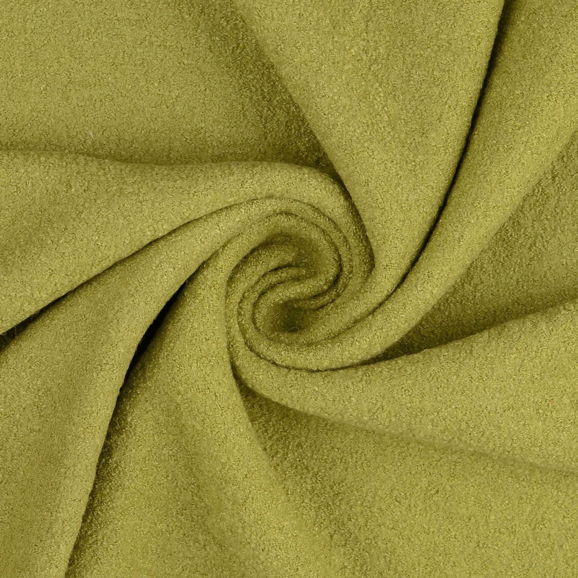 Woll Bouclé leicht, moosgrün Woll Bouclé leicht, moosgrün von Stoffe Hemmers