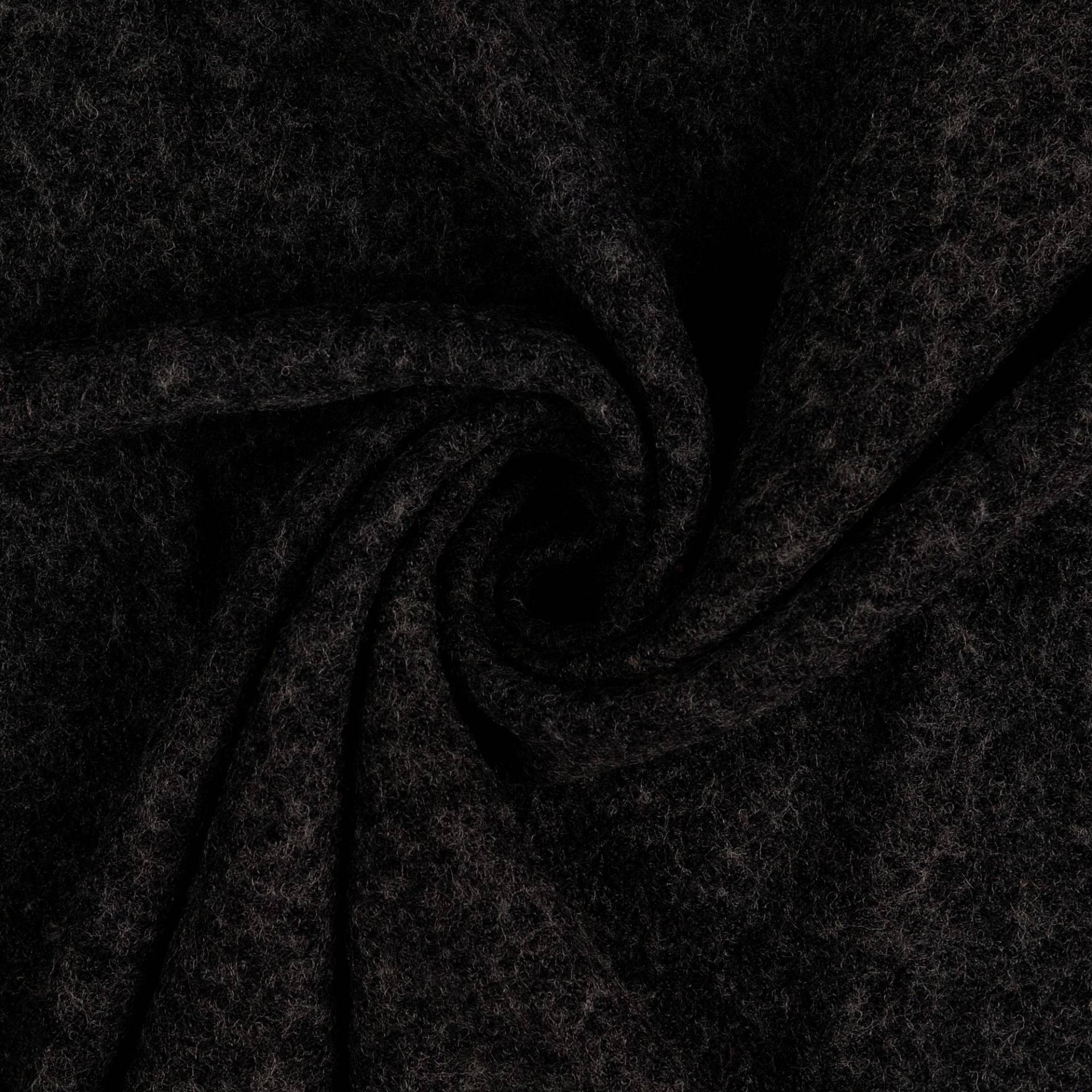 Woll Bouclé leicht, schwarz meliert Woll Bouclé leicht, schwarz meliert von Stoffe Hemmers