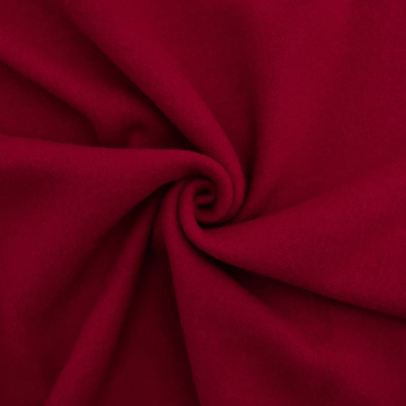 Wollfleece uni, rot von Stoffe Hemmers