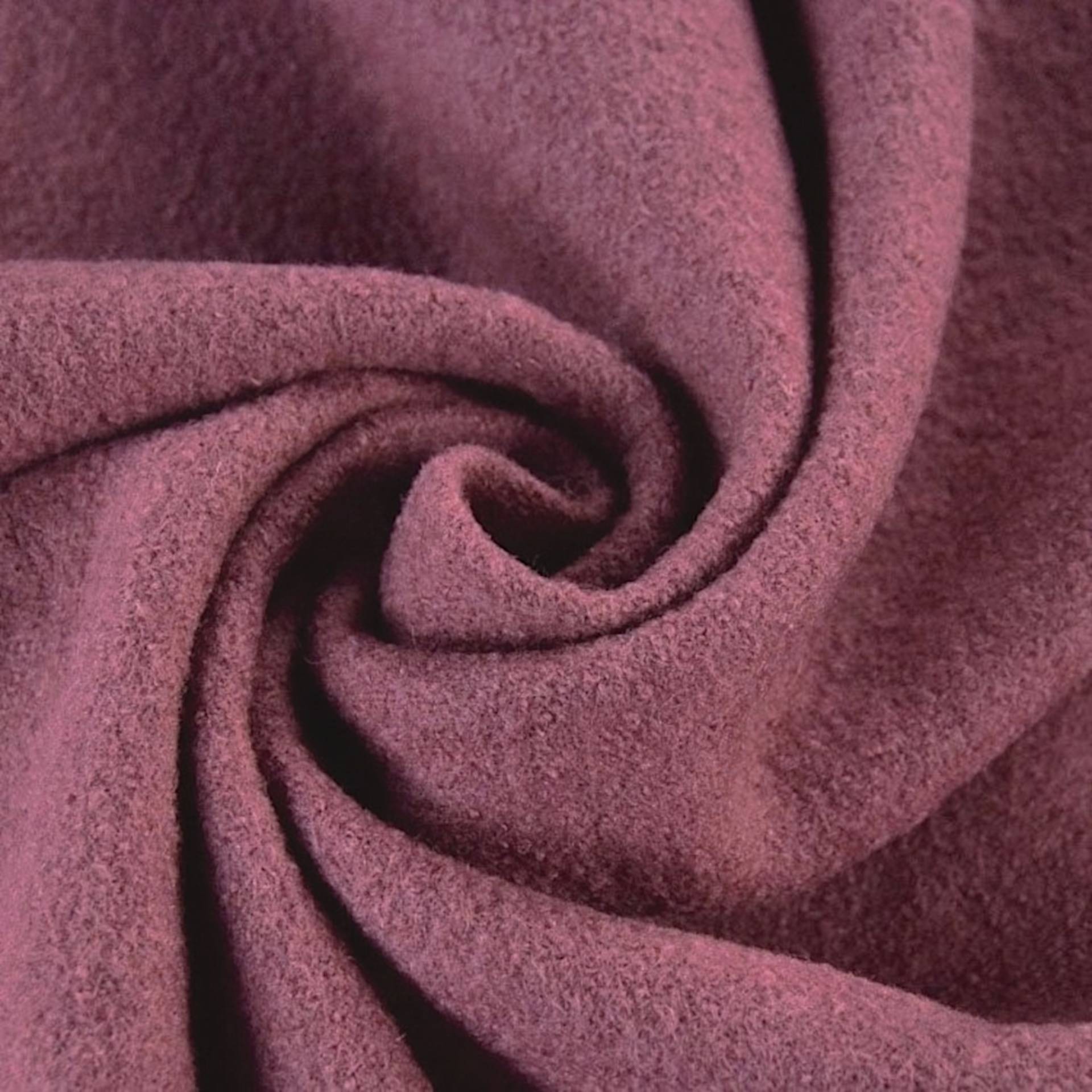 Wollstoff Walkloden altrosa von Stoffe Hemmers