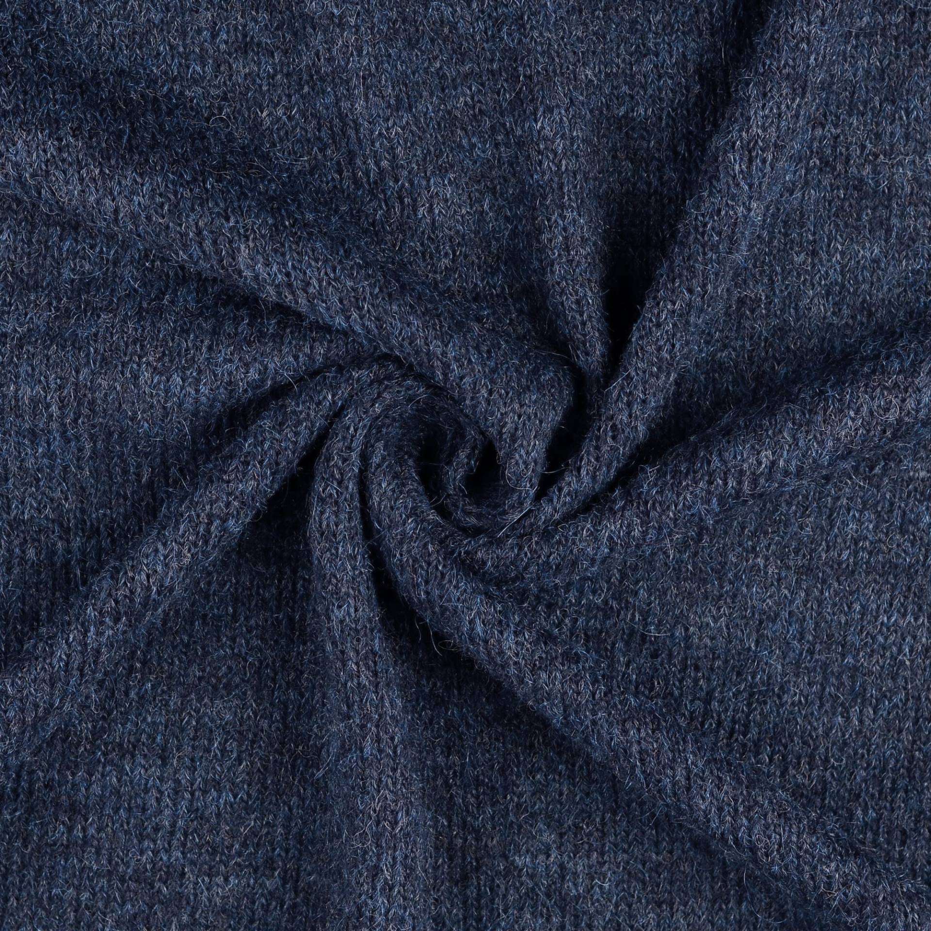 Wollstrickstoff, dunkelblau von Stoffe Hemmers