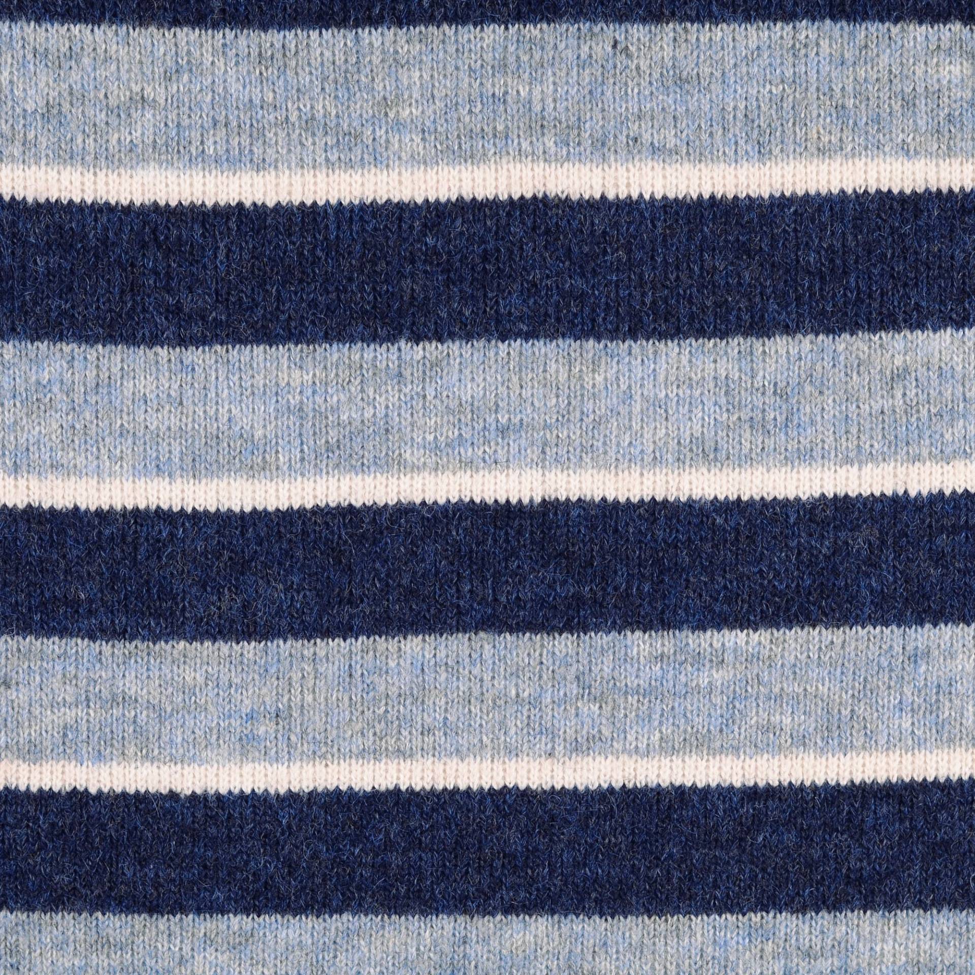 Wollstrickstoff Colour Stripes, blau von Stoffe Hemmers