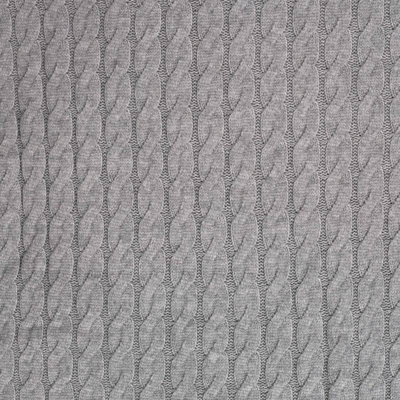 Zopfstrickstoff, grau von Stoffe Hemmers