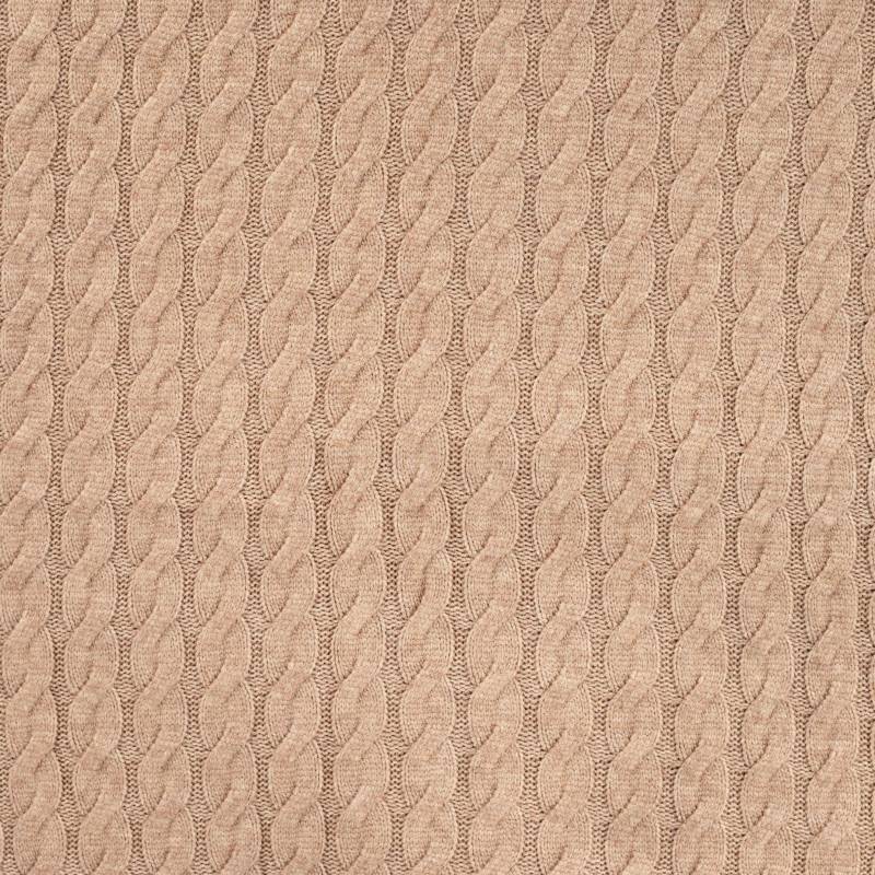 Zopfstrickstoff, hellbraun Zopfstrickstoff, hellbraun von Stoffe Hemmers