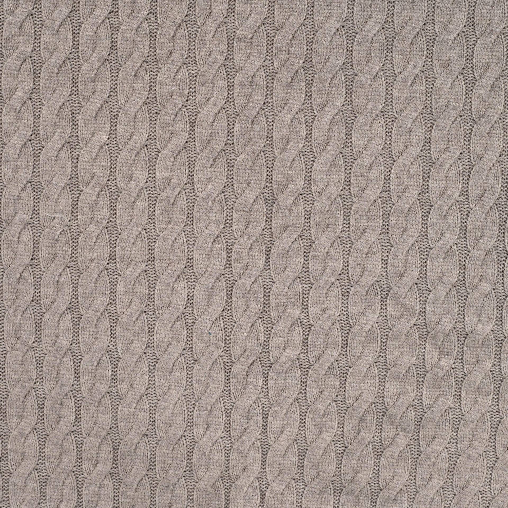 Zopfstrickstoff, taupe von Stoffe Hemmers