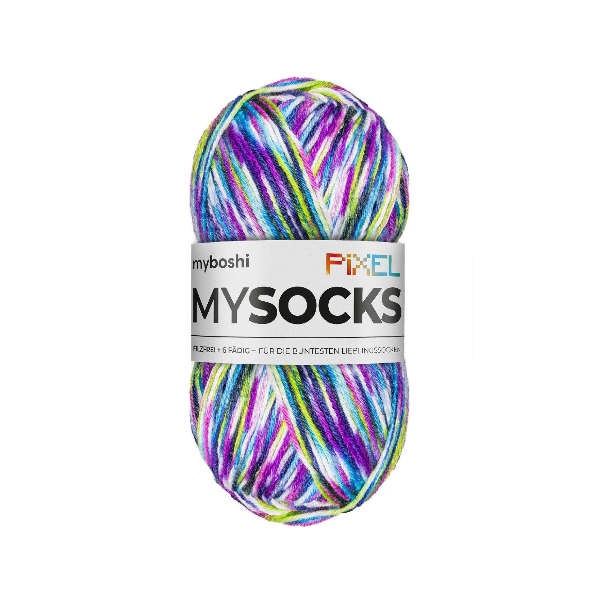 myboshi mysocks Pixel 6-fädige Sockenwolle Dotty 150g, violett-blau myboshi mysocks Pixel 6-fädige Sockenwolle Dotty 150g, violett-blau von Stoffe Hemmers