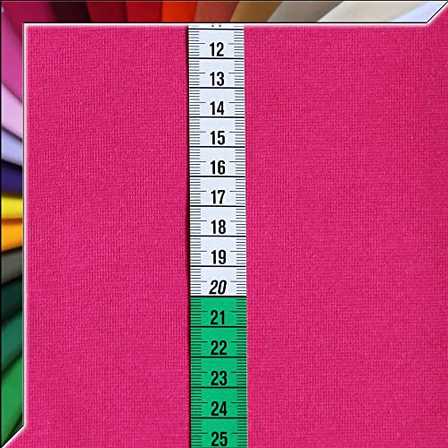 Bündchenstoff Schlauchware XXL Breite 140 cm - ca. 60 Farben Bündchenware in Feinstrick - OEKO-TEX® Standard 100 - ab 25 cm Länge Farbe Fuchsia von Stoffe Kudellino