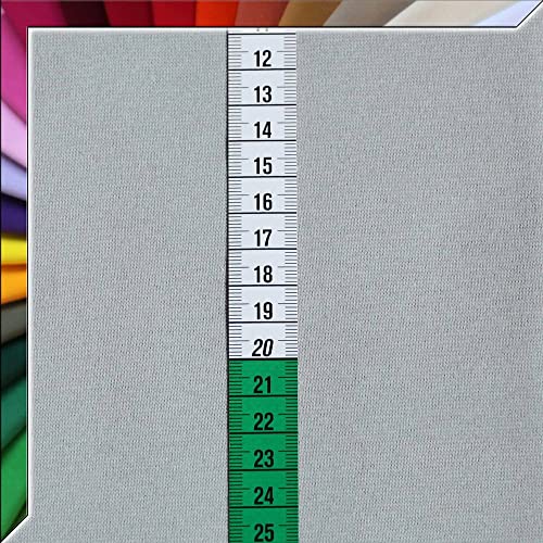 Bündchenstoff Schlauchware XXL Breite 140 cm - ca. 60 Farben Bündchenware in Feinstrick - OEKO-TEX® Standard 100 - ab 25 cm Länge Farbe Grau von Stoffe Kudellino