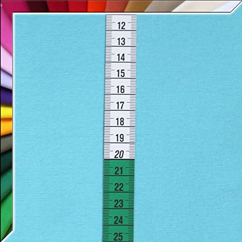 Bündchenstoff Schlauchware XXL Breite 140 cm - ca. 60 Farben Bündchenware in Feinstrick - OEKO-TEX® Standard 100 - ab 25 cm Länge Farbe Helltürkis von Stoffe Kudellino