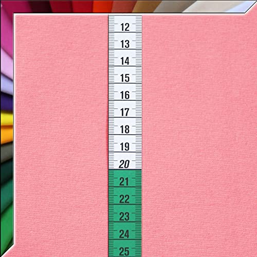 Bündchenstoff Schlauchware XXL Breite 140 cm - ca. 60 Farben Bündchenware in Feinstrick - OEKO-TEX® Standard 100 - ab 25 cm Länge Farbe Pastellkoralle von Stoffe Kudellino