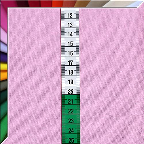 Bündchenstoff Schlauchware XXL Breite 140 cm - ca. 60 Farben Bündchenware in Feinstrick - OEKO-TEX® Standard 100 - ab 25 cm Länge Farbe Rosa Zartrosa von Stoffe Kudellino