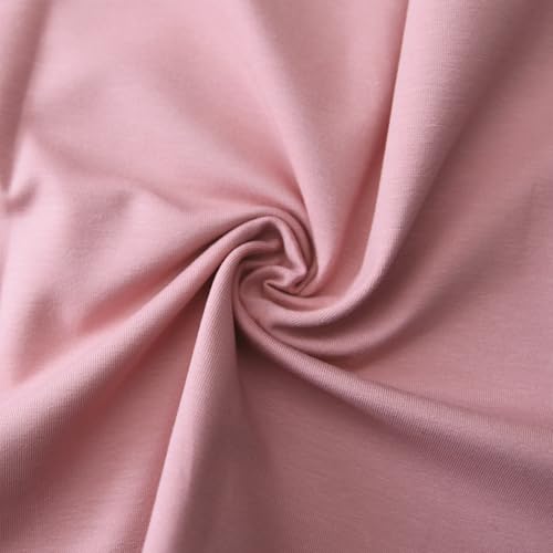 Jersey Stoff Uni - Hochwertiger Baumwolljersey - Meterware, 220g/m², Öko-Tex Standard 100 - Jerseystoffe ab 25 cm Länge Farbe Altrosa Hell Jersey Stoff Uni - Hochwertiger Baumwolljersey - Meterware, 220g/m², Öko-Tex Standard 100 - Jerseystoffe ab 25 cm Länge Farbe Altrosa Hell von Stoffe Kudellino