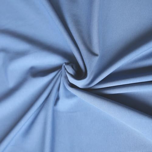 Jersey Stoff Uni - Hochwertiger Baumwolljersey - Meterware, 220g/m², Öko-Tex Standard 100 - Jerseystoffe ab 25 cm Länge Farbe Blau Jersey Stoff Uni - Hochwertiger Baumwolljersey - Meterware, 220g/m², Öko-Tex Standard 100 - Jerseystoffe ab 25 cm Länge Farbe Blau von Stoffe Kudellino