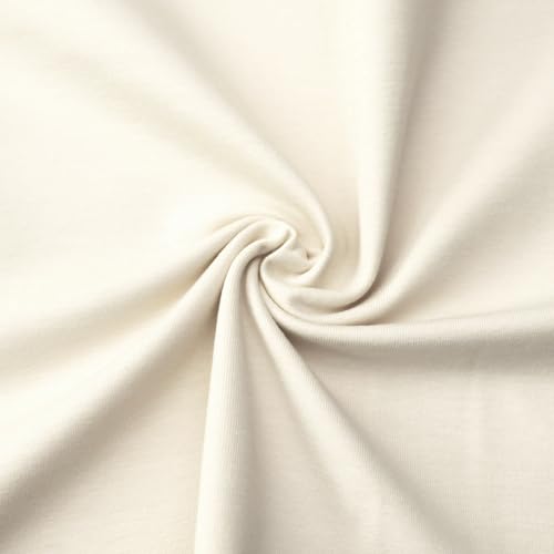 Jersey Stoff Uni - Hochwertiger Baumwolljersey - Meterware, 220g/m², Öko-Tex Standard 100 - Jerseystoffe ab 25 cm Länge Farbe Champagner Jersey Stoff Uni - Hochwertiger Baumwolljersey - Meterware, 220g/m², Öko-Tex Standard 100 - Jerseystoffe ab 25 cm Länge Farbe Champagner von Stoffe Kudellino
