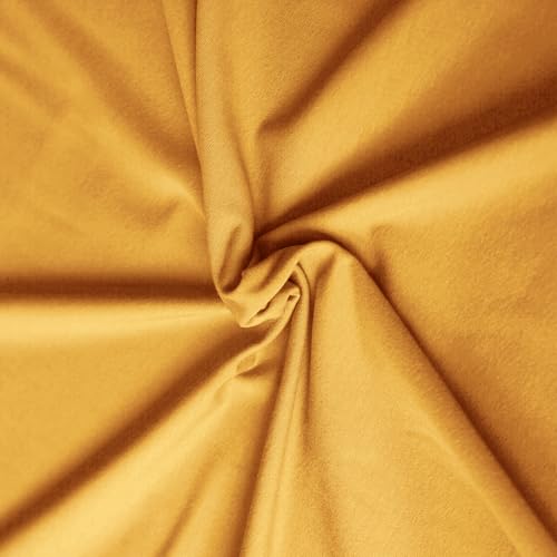 Jersey Stoff Uni - Hochwertiger Baumwolljersey - Meterware, 220g/m², Öko-Tex Standard 100 - Jerseystoffe ab 25 cm Länge Farbe Honiggelb Jersey Stoff Uni - Hochwertiger Baumwolljersey - Meterware, 220g/m², Öko-Tex Standard 100 - Jerseystoffe ab 25 cm Länge Farbe Honiggelb von Stoffe Kudellino