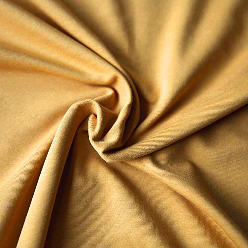 Jersey Stoff Uni - Hochwertiger Baumwolljersey - Meterware, 220g/m², Öko-Tex Standard 100 - Jerseystoffe ab 25 cm Länge Farbe Ocre Gold Caramel Jersey Stoff Uni - Hochwertiger Baumwolljersey - Meterware, 220g/m², Öko-Tex Standard 100 - Jerseystoffe ab 25 cm Länge Farbe Ocre Gold Caramel von Stoffe Kudellino