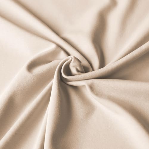 Jersey Stoff Uni - Hochwertiger Baumwolljersey - Meterware, 220g/m², Öko-Tex Standard 100 - Jerseystoffe ab 25 cm Länge Farbe Sand Jersey Stoff Uni - Hochwertiger Baumwolljersey - Meterware, 220g/m², Öko-Tex Standard 100 - Jerseystoffe ab 25 cm Länge Farbe Sand von Stoffe Kudellino