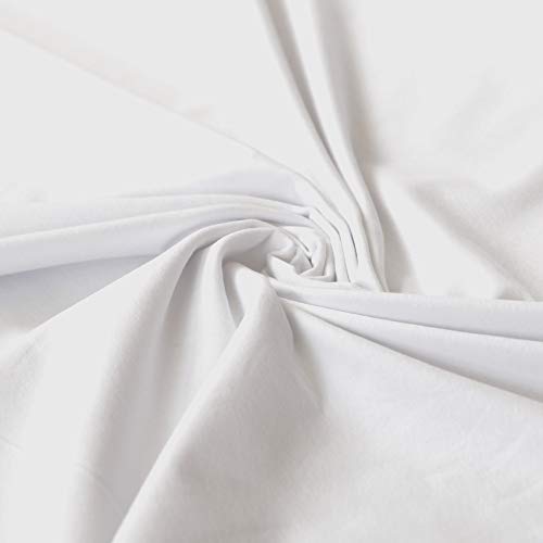 Jersey Stoff Uni - Hochwertiger Baumwolljersey - Meterware, 220g/m², Öko-Tex Standard 100 - Jerseystoffe ab 25 cm Länge Farbe Weiß Jersey Stoff Uni - Hochwertiger Baumwolljersey - Meterware, 220g/m², Öko-Tex Standard 100 - Jerseystoffe ab 25 cm Länge Farbe Weiß von Stoffe Kudellino