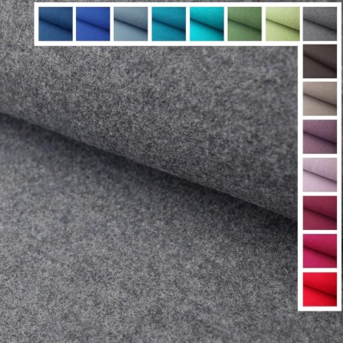 Premium Walkloden Walkstoff Kochwolle - 100% Wolle, Stoffe, Trachtenstoff, Meterware ab 25 cm Länge - Farbe Grau Melange Premium Walkloden Walkstoff Kochwolle - 100% Wolle, Stoffe, Trachtenstoff, Meterware ab 25 cm Länge - Farbe Grau Melange von Stoffe Kudellino