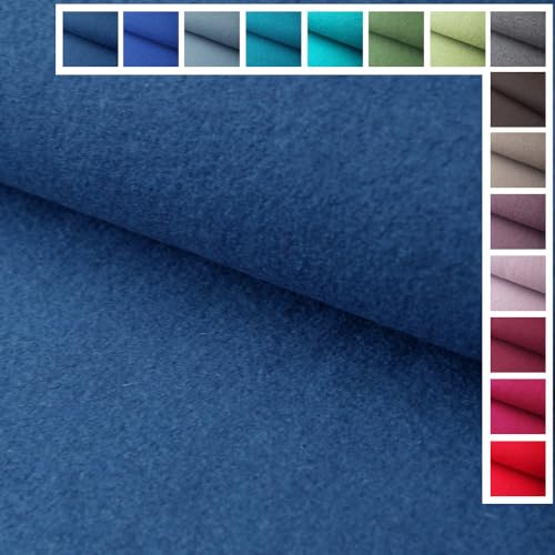 Walkloden Walkstoff Kochwolle - 100% Wolle, 0,25 m, Stoffe, Trachtenstoff, Meterware Farbe Marineblau - Jeans Dunkel von Stoffe Kudellino