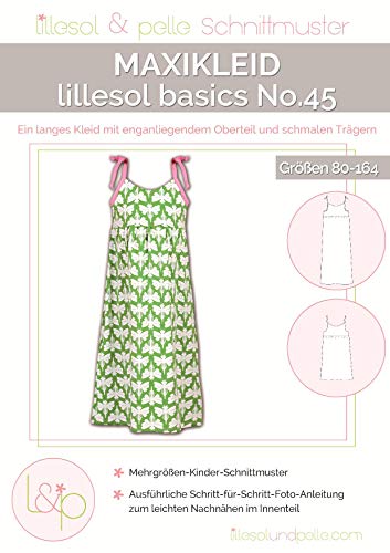Lillesol & Pelle Schnittmuster basics No45 Maxikleid Papierschnittmuster von Stoffe Werning