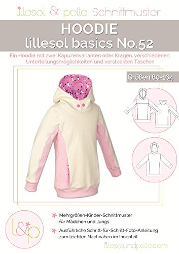 Lillesol & Pelle Schnittmuster basics No52 Hoodie Papierschnittmuster von Stoffe Werning
