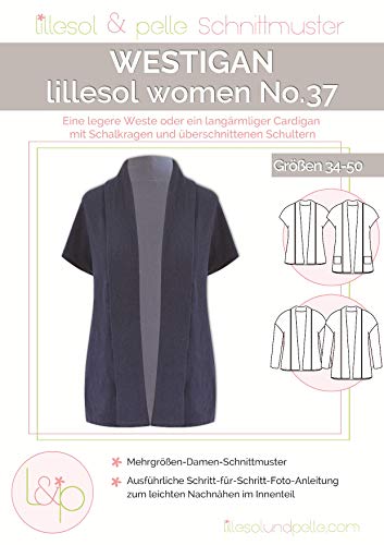 Lillesol & Pelle Schnittmuster women No37 Westigan Papierschnittmuster Lillesol & Pelle Schnittmuster women No37 Westigan Papierschnittmuster von Stoffe Werning
