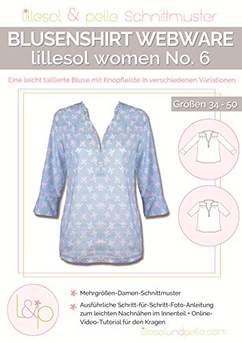 Lillesol & Pelle Schnittmuster women No6 Blusenshirt Webware Papierschnittmuster von Stoffe Werning