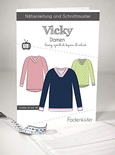 Schnittmuster Fadenkäfer Vicky Damen Gr.32-58 Papierschnittmuster von Stoffe Werning