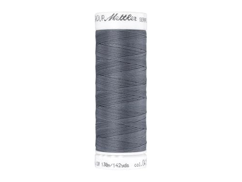 Seraflex elastisches Nähgarn 130 m mausgrau Mettler - Preis gilt für 1 Rolle von Stoffe Werning