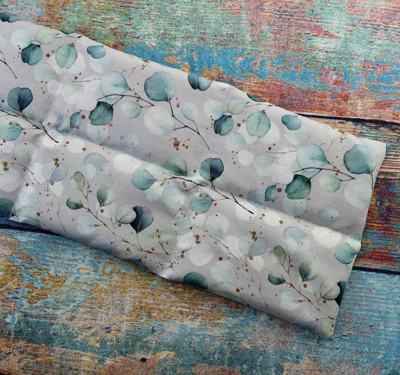 Bio-Dinkelkissen, 8 Kammer, Ca. 60x18 cm, Körnerkissen, Eukalyptus, Nackenkissen, Wärmekissen Dinkel, Kühlkissen, Grau, Beige, Ostergeschenke von StoffherzleShop