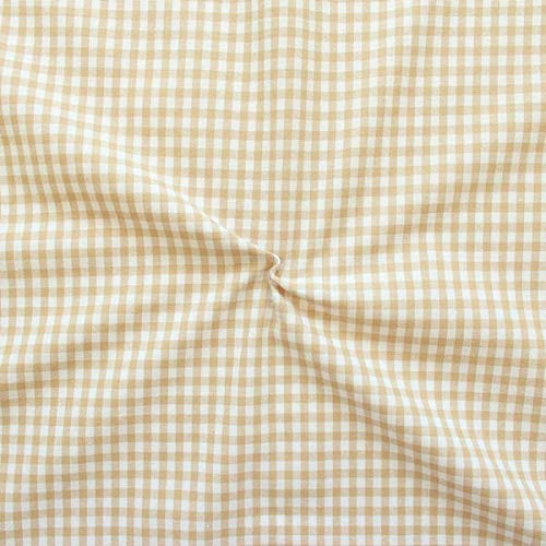 STOFFKONTOR 100% Baumwollstoff Stoff Karos mittel - Öko-Tex Standard 100 - Meterware, beige-weiss - zum Nähen von Bekleidung, Bettwäsche, Tischwäsche, Dekorationen uvm. von Stoffkontor