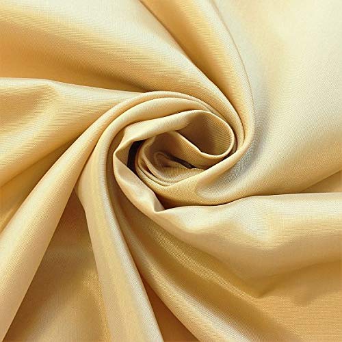 STOFFKONTOR Acetat Taft Futterstoff Stoff - Meterware, gold- zum Abfüttern von Oberbekleidung und zur Dekoration von Stoffkontor