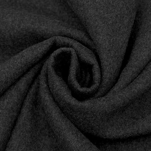 STOFFKONTOR Mantelstoff universal - Meterware, Farbe Dunkel-Grau - Öko-Tex Standard 100 - zum Nähen von Bekleidung und Homeaccessoires von Stoffkontor