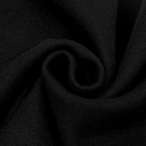 STOFFKONTOR Mantelstoff universal - Meterware, Farbe Schwarz - Öko-Tex Standard 100 - zum Nähen von Bekleidung und Homeaccessoires von Stoffkontor