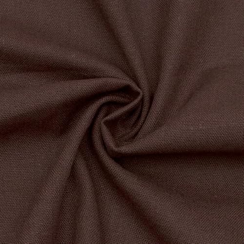 STOFFKONTOR - Viskose-Leinen-Mix Stoff - Meterware, Farbe Dunkel-Braun - zum Nähen von Bekleidung und Homeaccessoires von Stoffkontor