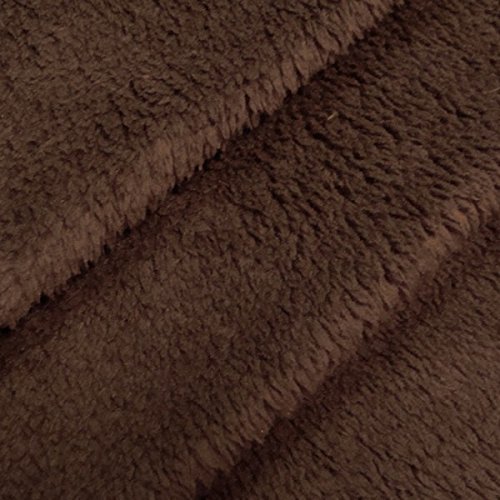 STOFFKONTOR Wellness Fleece Stoff Meterware, Kuschelig weicher Fleecestoff zum Nähen - Dunkel-Braun von Stoffkontor