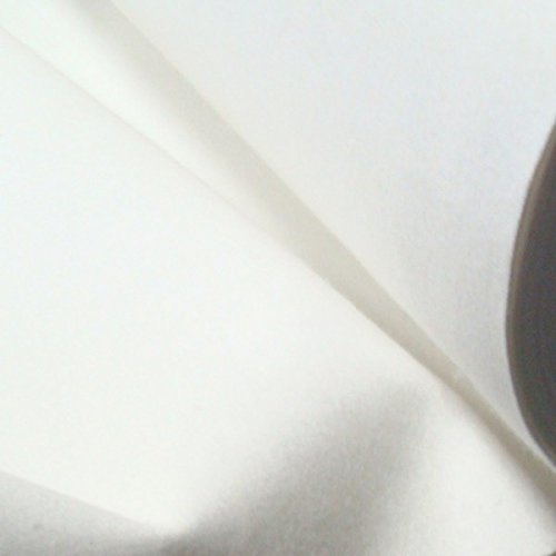 Stoffkontor Tisch Molton Stoff - 100 cm Meterware, Weiss - Ökotex Standard 100 - Tischschutz gegen auslaufende Flüssigkeiten, Schutz der Tischoberfläche von Stoffkontor