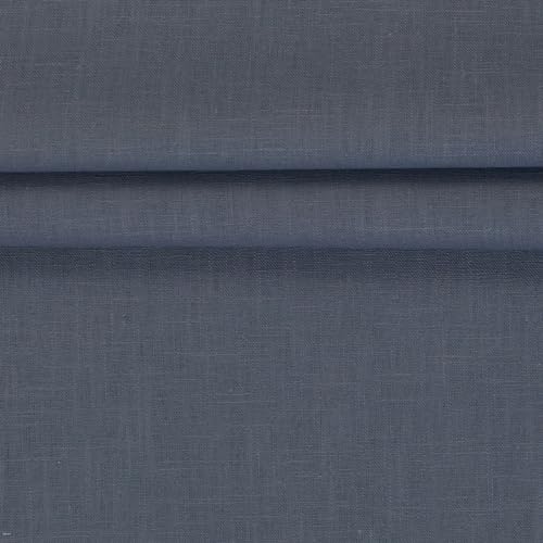 100% Leinen VENEDIG 0,5m 235g/m² Leinenstoff Sommerleinen Meterware Mittelalterstoff (Jeansblau) von Stofftreff Santi