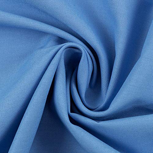100% Viskose-ANNA LENA-Uni-Sommer-Blusen-Stoffe-0,5 m Schritte-Meterware-ca. 138 cm Breite (Blau-7029) von Stofftreff Santi