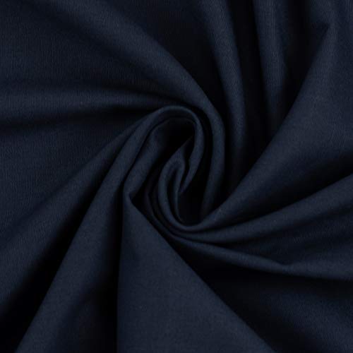 100% Viskose-ANNA LENA-Uni-Sommer-Blusen-Stoffe-0,5 m Schritte-Meterware-ca. 138 cm Breite (Marine-5026) von Stofftreff Santi