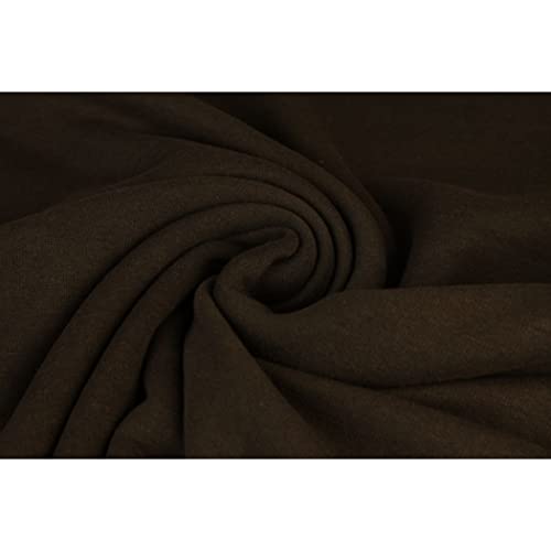 Alpenfleece "SUSAN" Kuschelfleece-0,5 m Schritte-Meterware-Winterfleece-Decken, Mäntel, Patchworkstoff-Breite ca.155 cm-360g/qm-35 Farben (Choco-034-SUSAN) von Stofftreff Santi