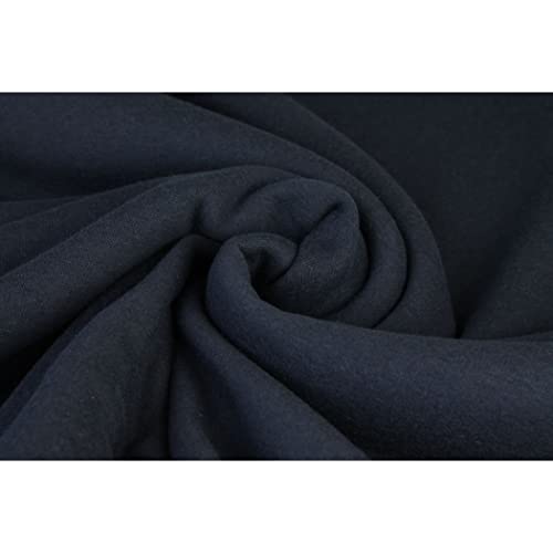 Alpenfleece "SUSAN" Kuschelfleece-0,5 m Schritte-Meterware-Winterfleece-Decken, Mäntel, Patchworkstoff-Breite ca.155 cm-360g/qm-35 Farben (Navy-041-SUSAN) von Stofftreff Santi