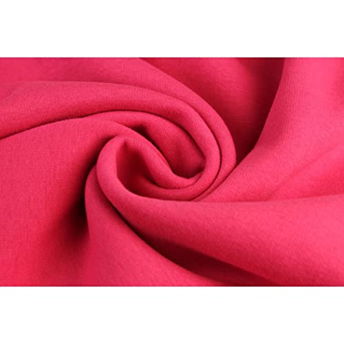 Alpenfleece "SUSAN" Kuschelfleece-0,5 m Schritte-Meterware-Winterfleece-Decken, Mäntel, Patchworkstoff-Breite ca.155 cm-360g/qm-35 Farben (Pink-005-SUSAN) von Stofftreff Santi