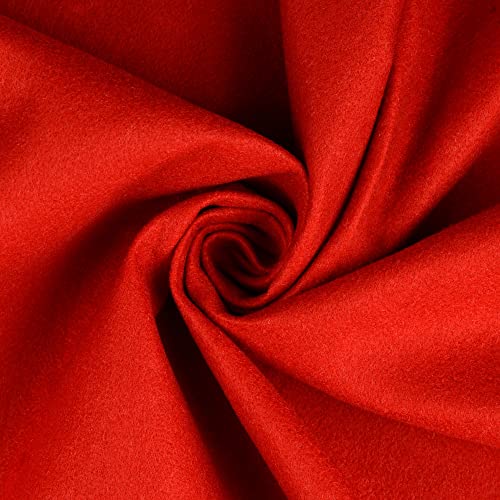 Bastelfilz "KERSTIN", Basteln, Deko, Kreativfilz, Stoffe, Filzstoff - 180 cm breit-1,5 mm Stärke-190 g/Qm-100 Prozent Polyester-25 cm Schritte-Meterware (Rot-5019-KERSTIN) von Stofftreff Santi