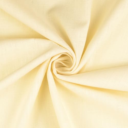 Baumwoll-Leinen SILVIO gewaschen 75% Leinen Öko-Tex Standard 100 Klasse 1 Qualität 50cm - Breite ca. 140cm Hosenstoff Bekleidungsstoff Meterware (Natur) von Stofftreff Santi