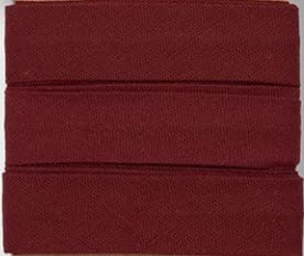 Baumwoll-Schrägbänder-Uni-ca. 20 mm Breite x 3 Meter Länge- in 28 Farben Einfassband gefalzt (Bordeaux) von Stofftreff Santi